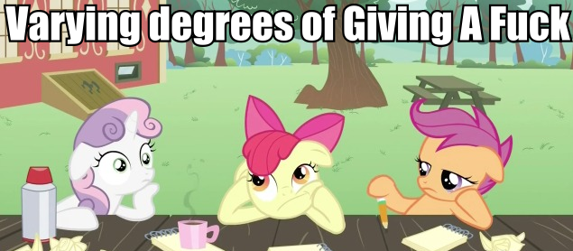 Cutie Mark Crusaders give varying degrees of f*ck
