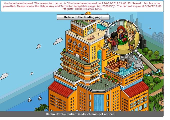 Habbo ban.