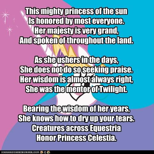 My Little Poetry: Princess Celestia