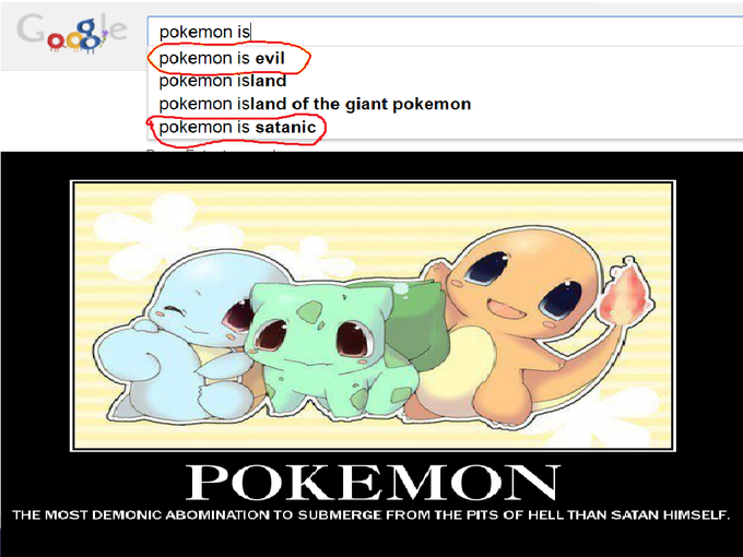 Pokemon is evil/satanic