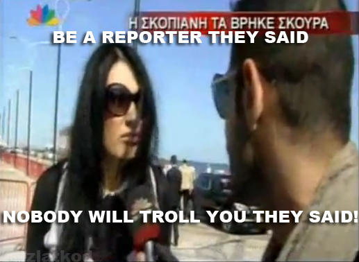 Kaliopi trolls a greek reporter troll