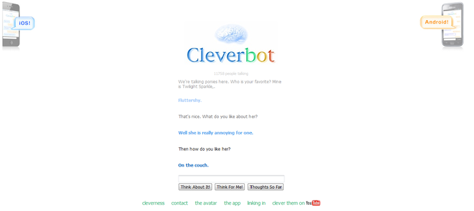 How Cleverbot likes it