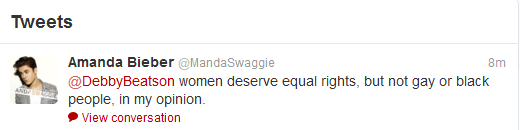 AmandaBieberTheTrollIsRacist