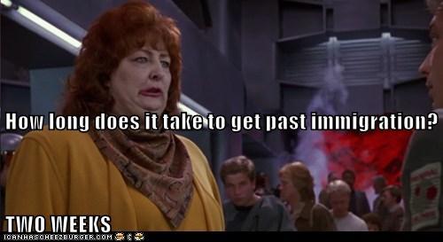 How long does it take to get past Mars Immigration?