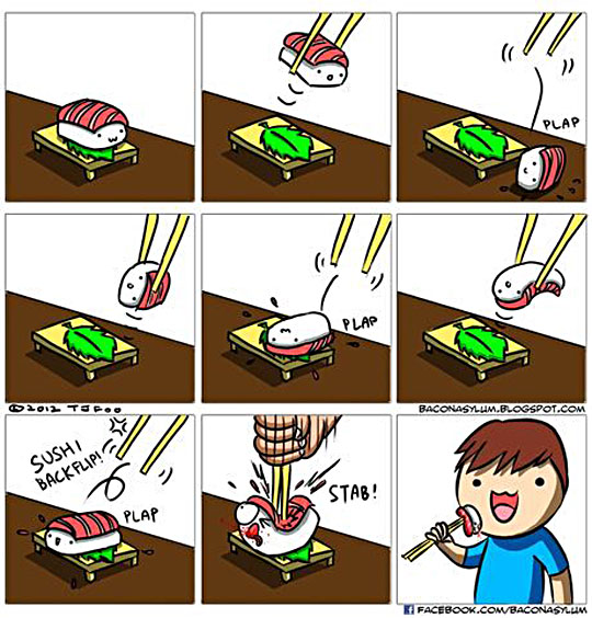 Eating Sushi Wrong But The Fast Way
