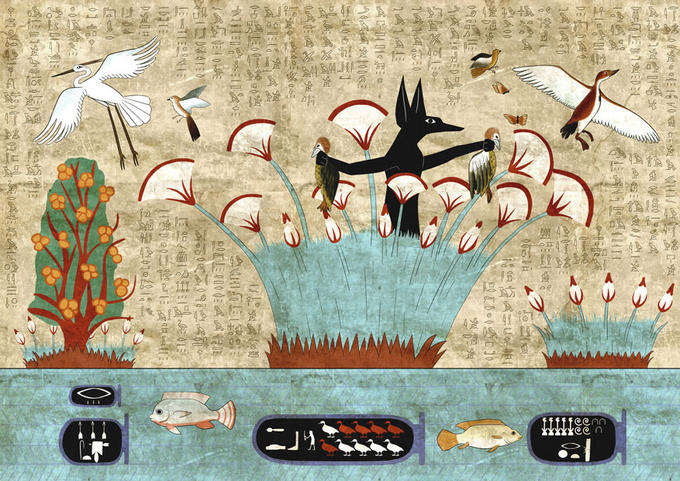 egyptian hieroglyph duck hunt