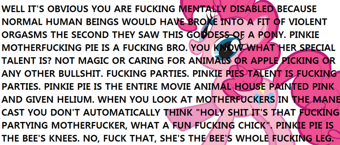 Express your love for Pinkie Pie in LESS than 100 words.
