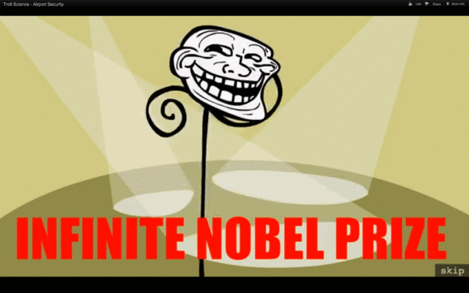 Infinite Nobel Prize