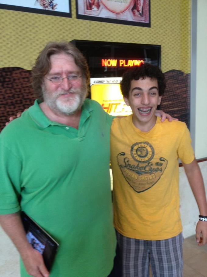 Gabe With Fan