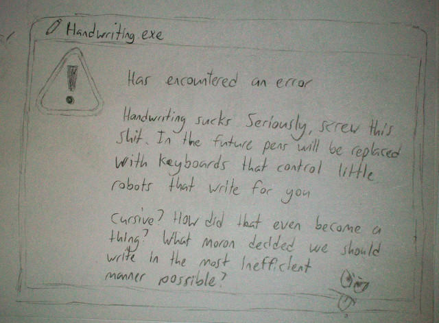 My handwriting