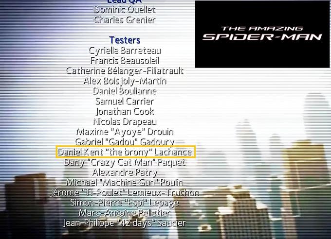 The Amazing Spider-Man Game Credits
