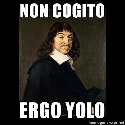 Je ne pense, donc yolo