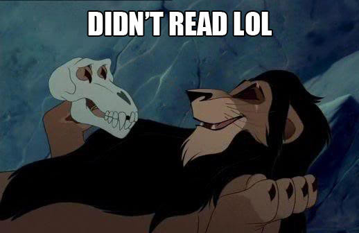 Scar didn't read