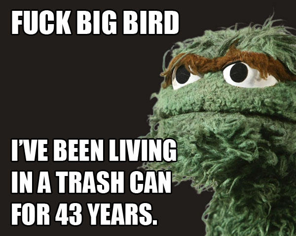 Oscar The Grouch Hates Big Bird