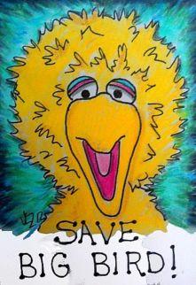 Save Big Bird Hand Drawn
