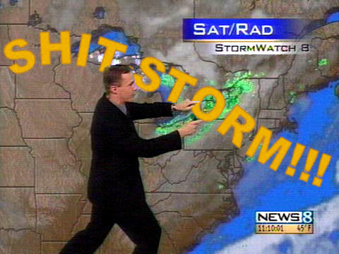 Don't catch yourself unprepared. Know the signs. And take the proper precautions when a shitstorm warning is released.