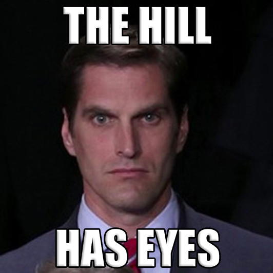 Menacing Josh Romney Hill has eyes