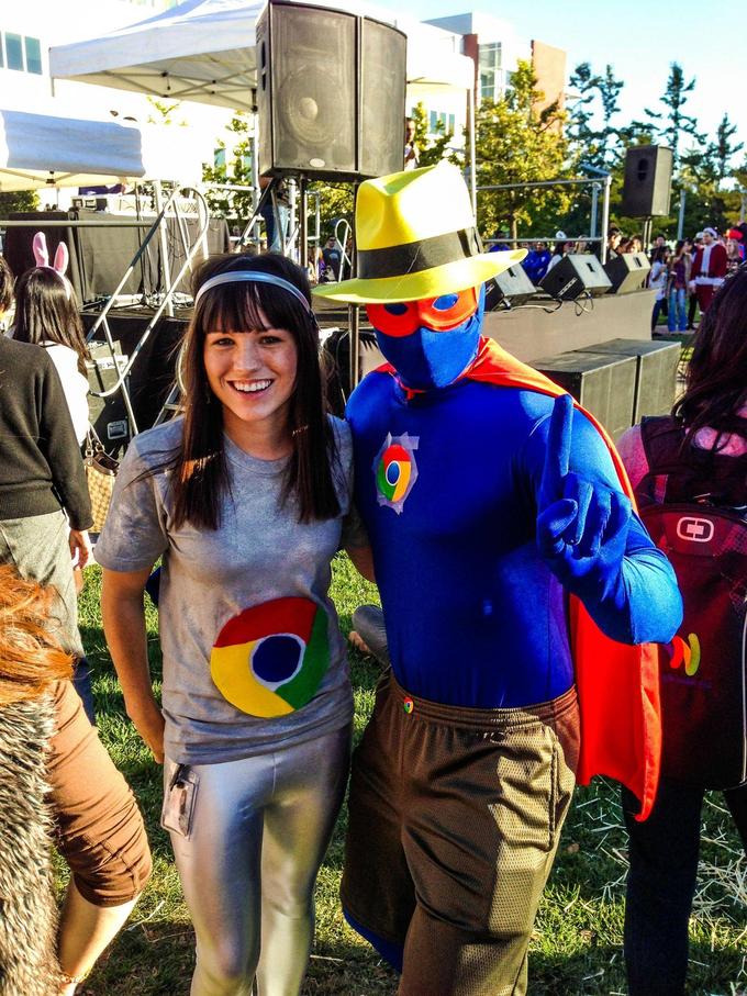 Went to work dressed as Chrome, bumped into Incognito Mode