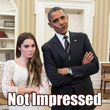 McKayla and Barack are not impressed.