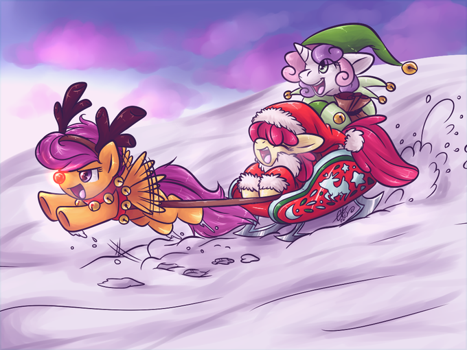 Scooty the red nosed pony