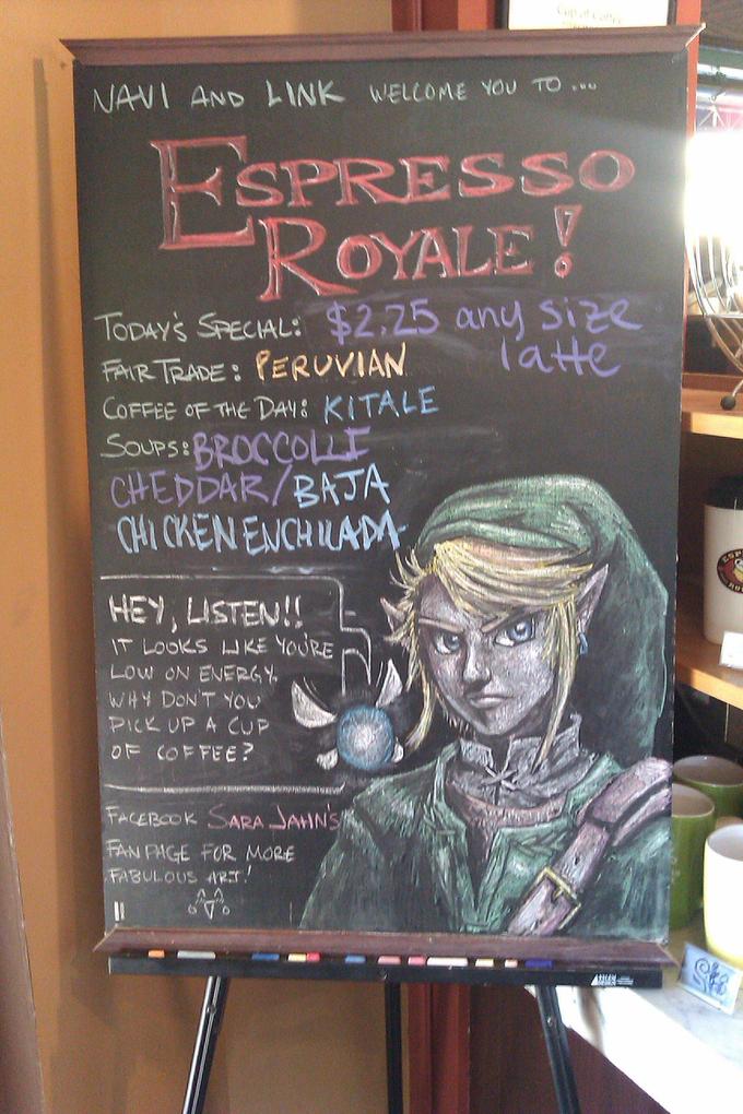 Zelda Themed Coffee Sign