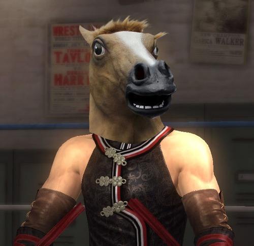 Eliot from DOA5 in the Horse Head Mask