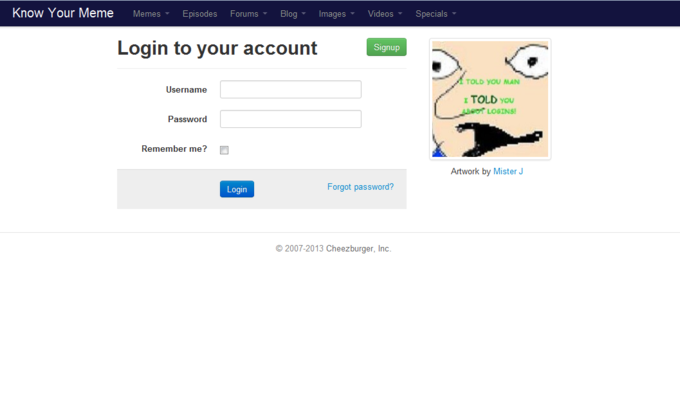 I told you about logins!