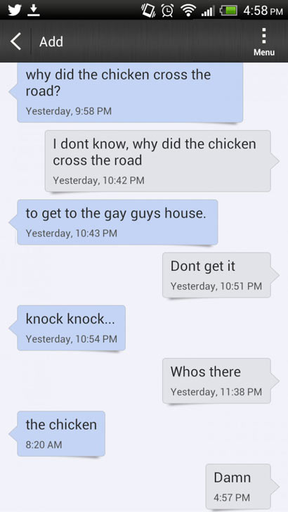 Chicken & Gay Joke