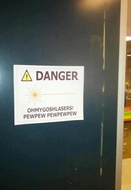 Laser Warning Sign