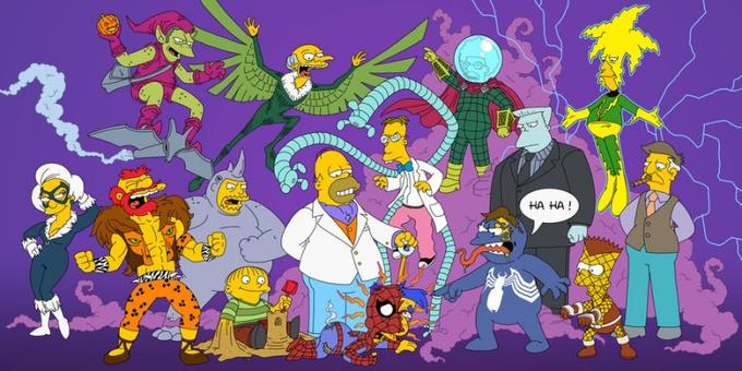 The Simpsons as Spider-Man Characters