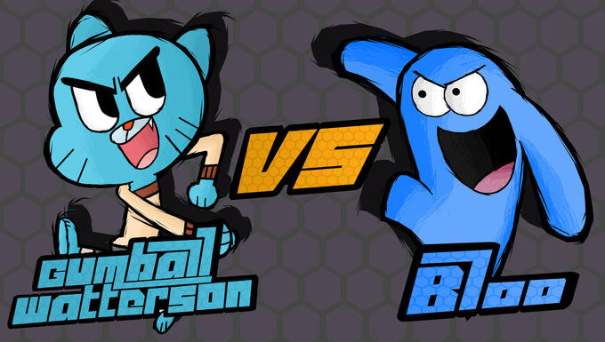 Gumball vs Blue Fighting is Magic Fan Art