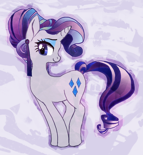 To calm you guys down about Equestria Girls, here's Rarity with an alternate hairstyle. 