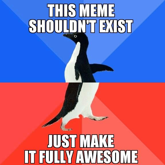 Socially Awkward Awesome Penguin