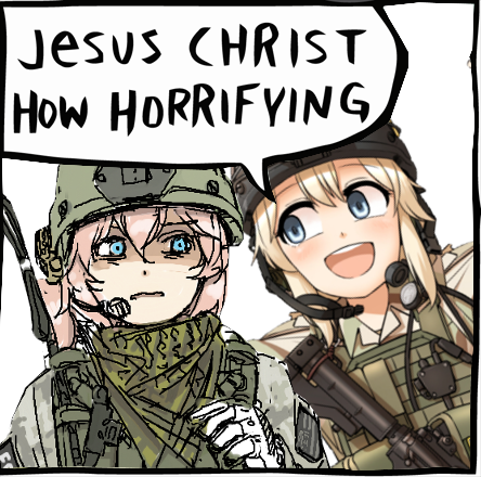 Horrified anime mercs | Jesus Christ How Horrifying | Know Your Meme