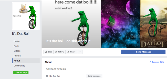 It's Dat Boi facebook page