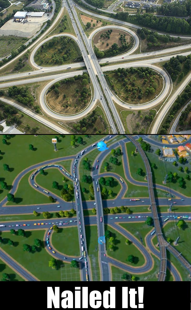 Cities:Skylines Intersections | Nailed It | Know Your Meme