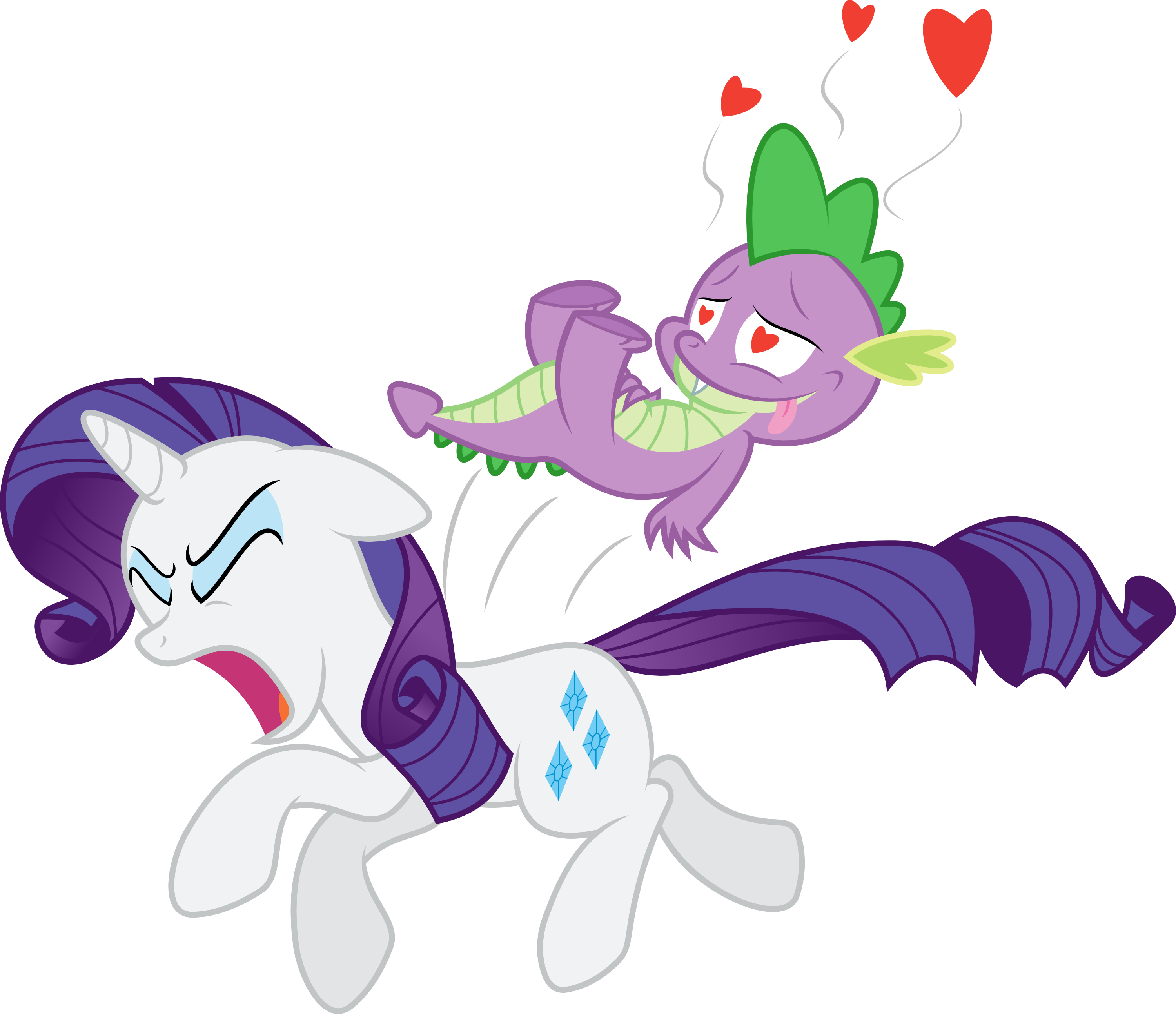 My Little Pony Rarity And Spike Kiss